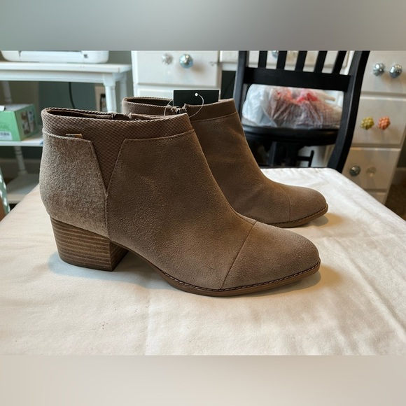 Toms Loren Suede and Felt Ankle boot/bootie Taupe Gray Women’s Sz 11 NWT - Picture 5 of 12